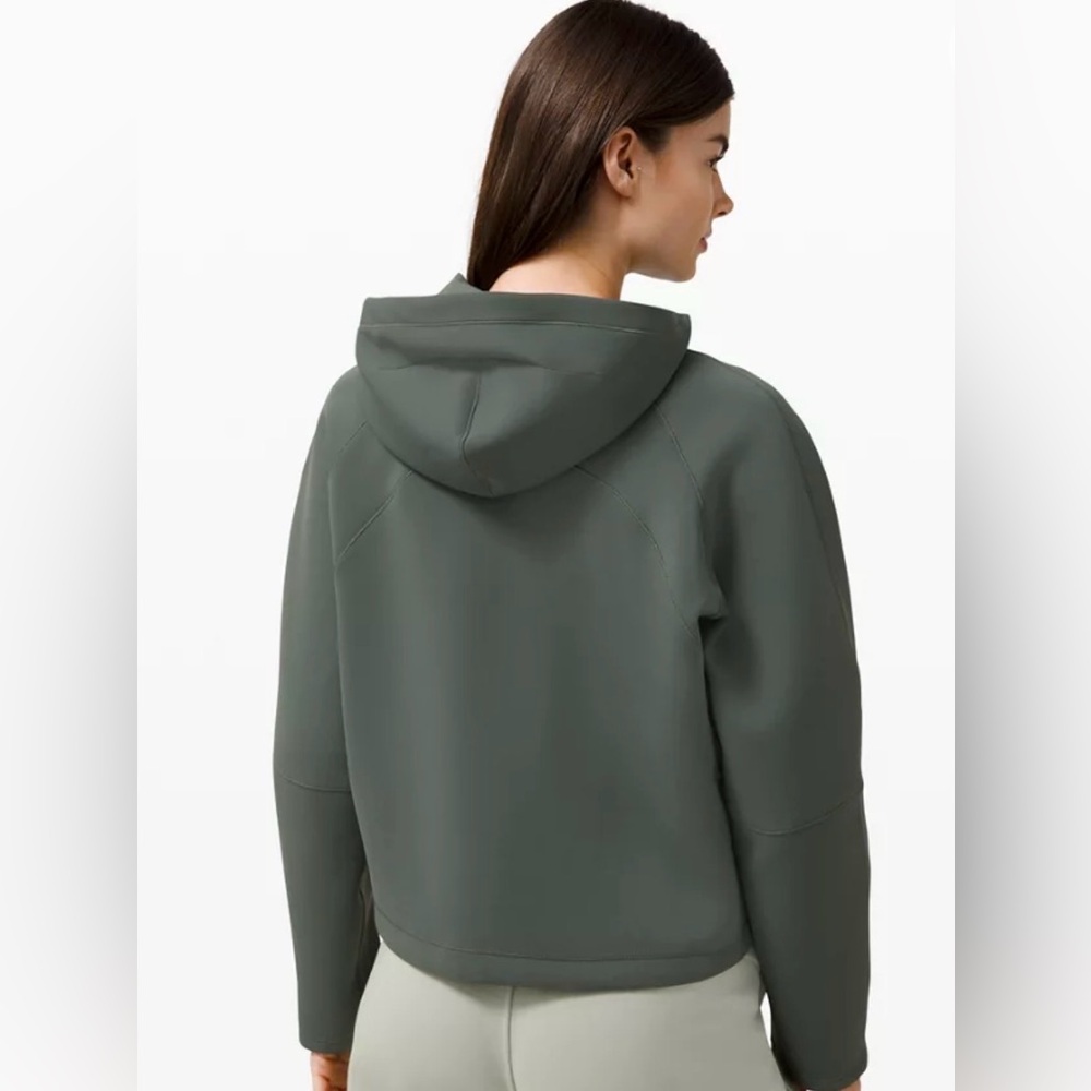 Lululemon AirWrap Pullover Women's Hoodie Smoked Spruce Olive Sz 6 Running - Picture 3 of 11